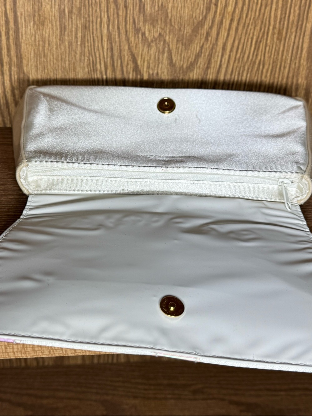 Dior Vintage Silver Iridescent Logo Clutch - Picture 3 of 4